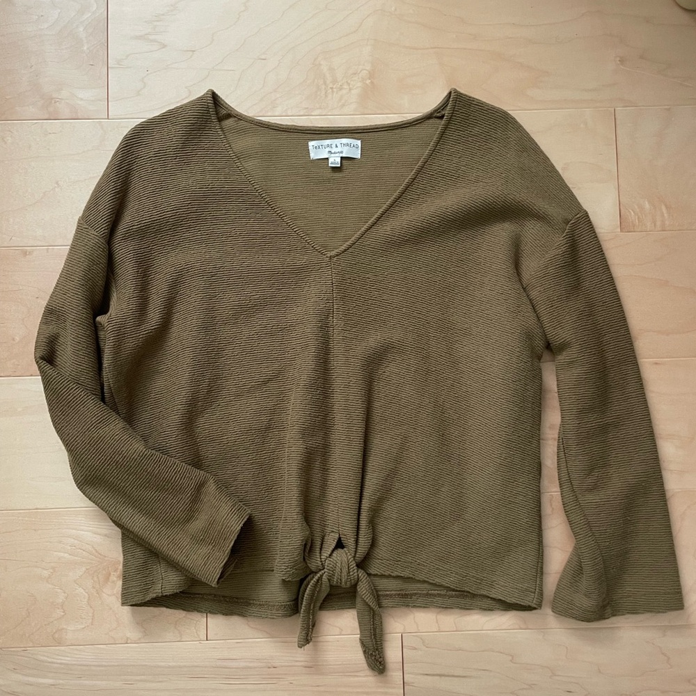 Madewell Texture & Thread green shirt